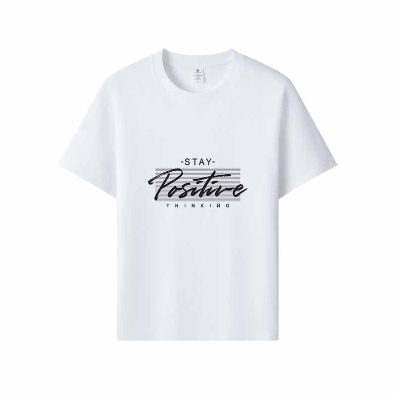 Awesome Positive Vibes Graphic Unisexs Summer Cotton Tshirtstreetwear Urban Casual Style Round Neck Short Sleeve