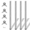 Day and Night - 4 Height-adjustable Table Legs 870 Mm Chrome Color
