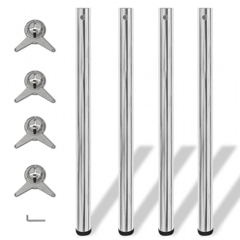 Day and Night - 4 Height-adjustable Table Legs 870 Mm Chrome Color