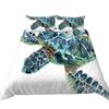 Turtle Pattern Bedding Set Bedding Cover with Pillow Case AU/EU/US Single/Double Full Size Home Bedding Set
