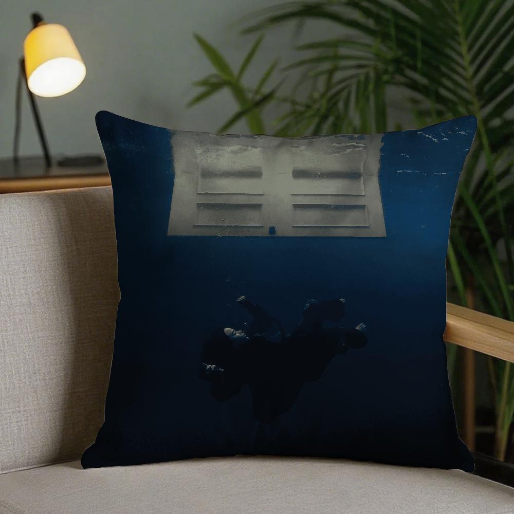 BBillieS Singer EEilishS Pillow Case Square Pillowcase DoubleSided Printing Sofa Cushion Bedroom Bedside PillowCover