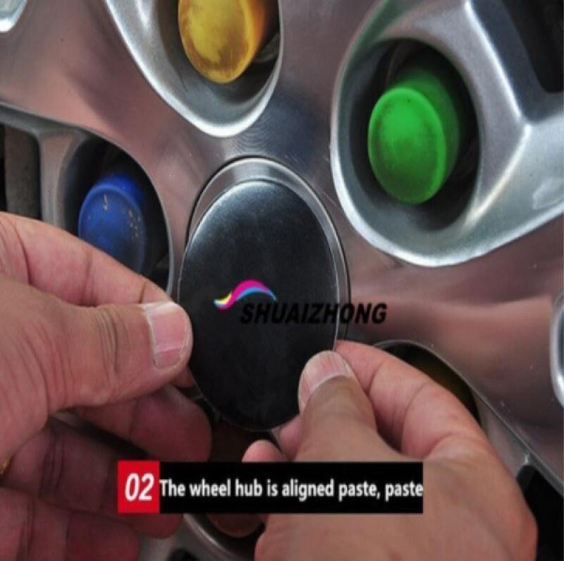 4 Pcs 56mm or 65mm Car Wheel Center Sticker Hub Caps Logo Badge Dustproof Cover Emblem Decals Modification Car Accessories 040