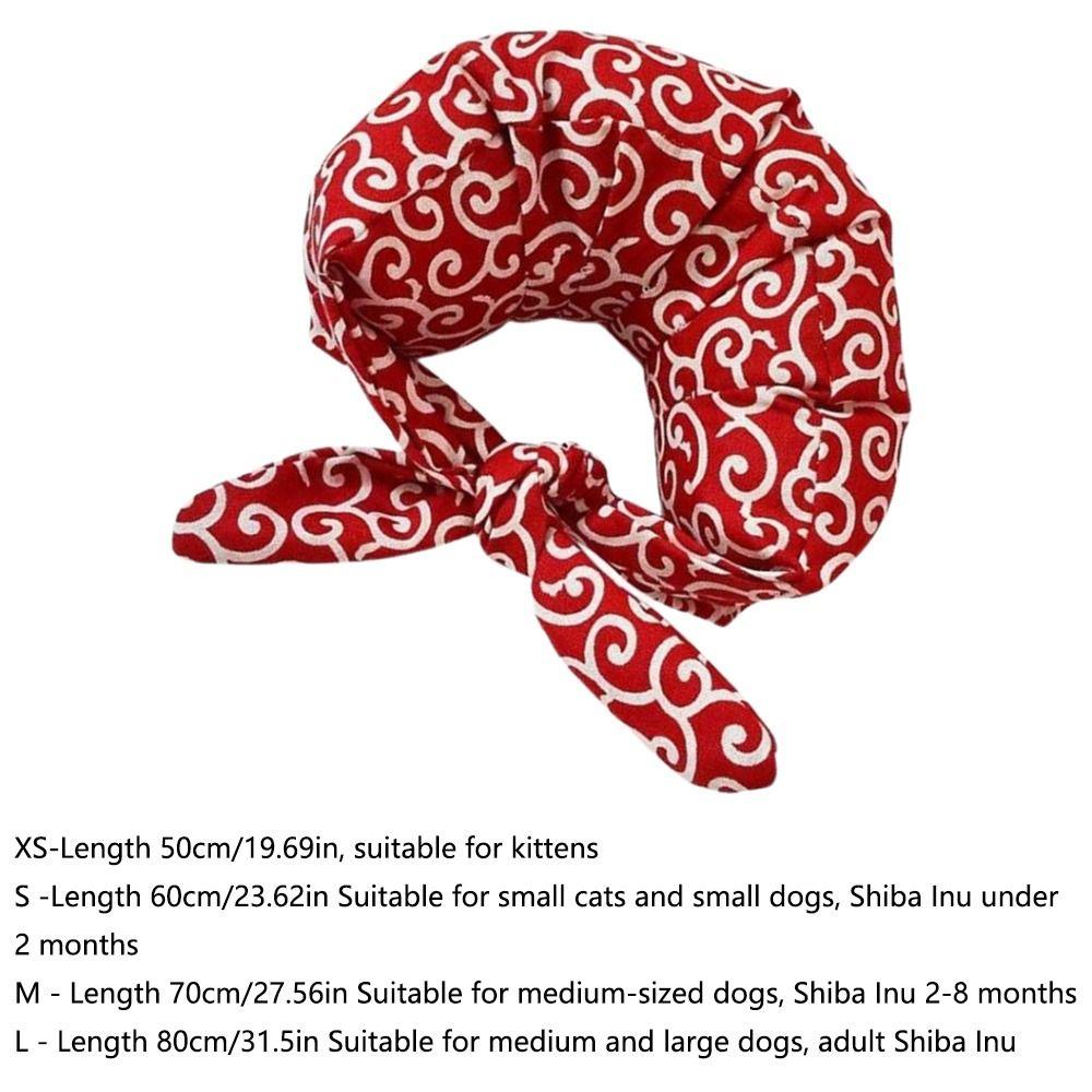 Моющийся забавный шарф для домашних животных, регулируемые банданы для собак, японские тканевые накидки для собак, ошейник для вечеринки