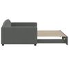 Extendable Daybed Dark Gray 100 x 200 cm Fabric