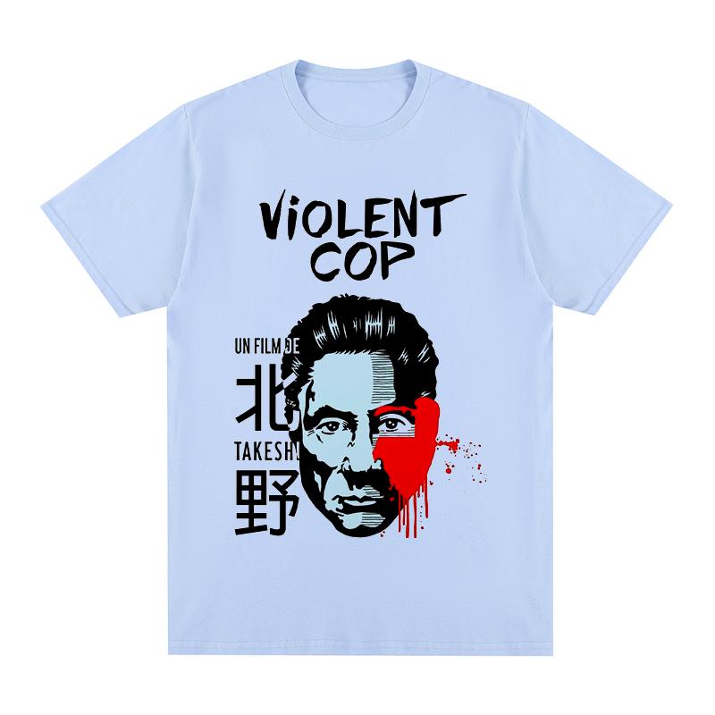 Китано Такэси Насильственный коп футболка Хлопок Унисекс Футболка Новая ТИШЕРТ Футболка Женские топы