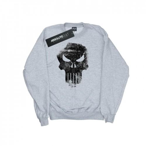 Marvel Mens The Punisher Distrressed Skull Sweatshirt