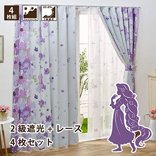 Disney Rapunzel Disney Grade 2 затемняющие теплоизоляционные шторы кружева набор из 4 шт ширина 100 x 200 см длина Disney Princess Rapunzel на башне можно стирать
