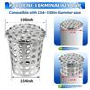 Stainless Steel Anti Clogging Drain Cover Insert Filter for PVC Pipe Cap Size 50MM Prevents Hair Blockage Ideal for Kitchen Bathroom