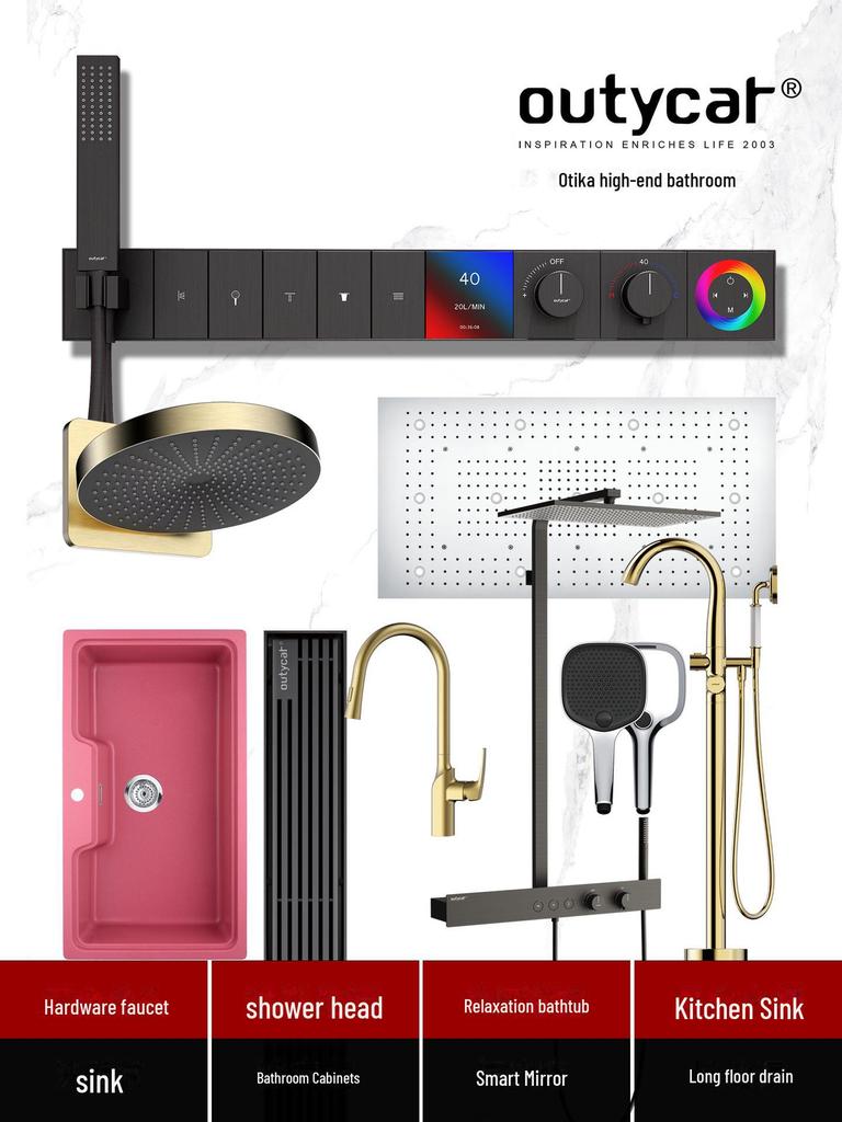 Настенный двухфункциональный медный душевой комплект для дома