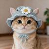 Новая смешная шапка для кошки Изысканные эластичные аксессуары для фотосессии Щенки Котята Вязаная шапка Ручная работа Вечеринка для питомцев Косплей Головной убор Питомец