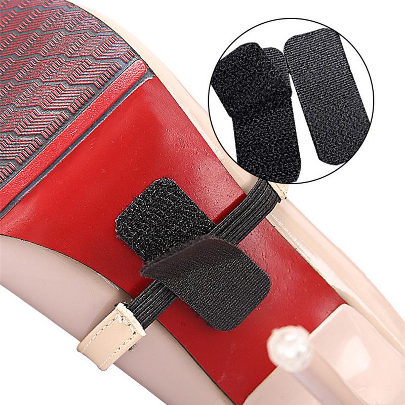 Женские нескользящие эластичные ремешки для обуви на высоком каблуке, регулируемый ремень без завязок, ленивые шнурки с пряжкой, аксессуары, нескользящие шнурки в комплекте