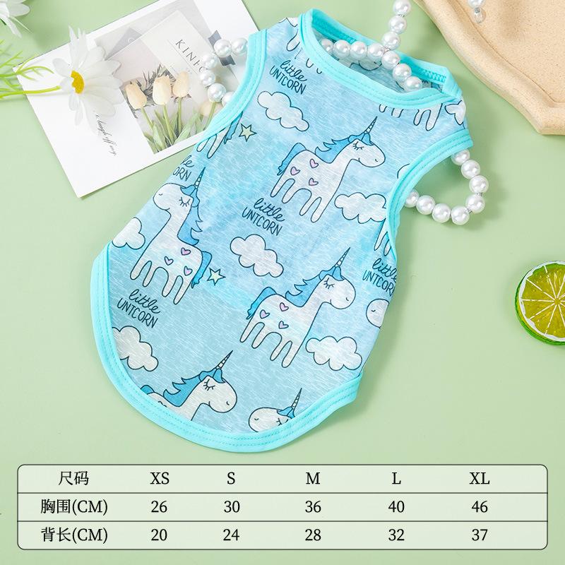 New Dog Clothes Summer Thin Breathable Vest Cat Clothes Small Dog General Clothing Pet Spring and Summer Clothes