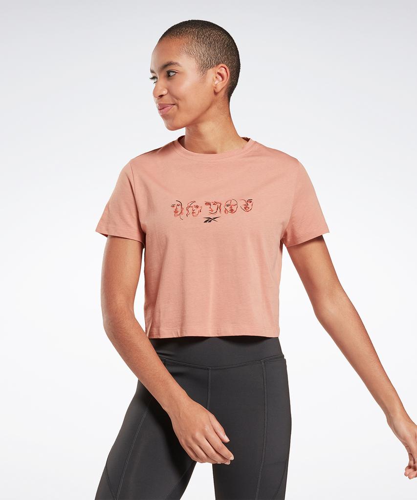REEBOK Radicalm Q2 Printed T-Shirt - Coral / Hc4922