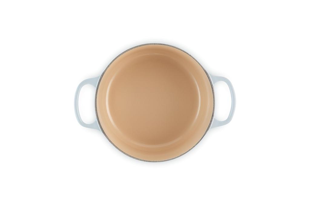 Литая эмалированная кастрюля Le Creuset Signature Cocotte Ronde 18 см Coastal Blue Gas IH Oven, совместимая с японской духовкой [Авторизованный продукт]