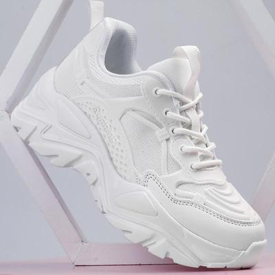 Женские кроссовки на платформе, легкие нескользящие кроссовки, эластичная женская уличная тренировочная обувь с увеличенной высотой