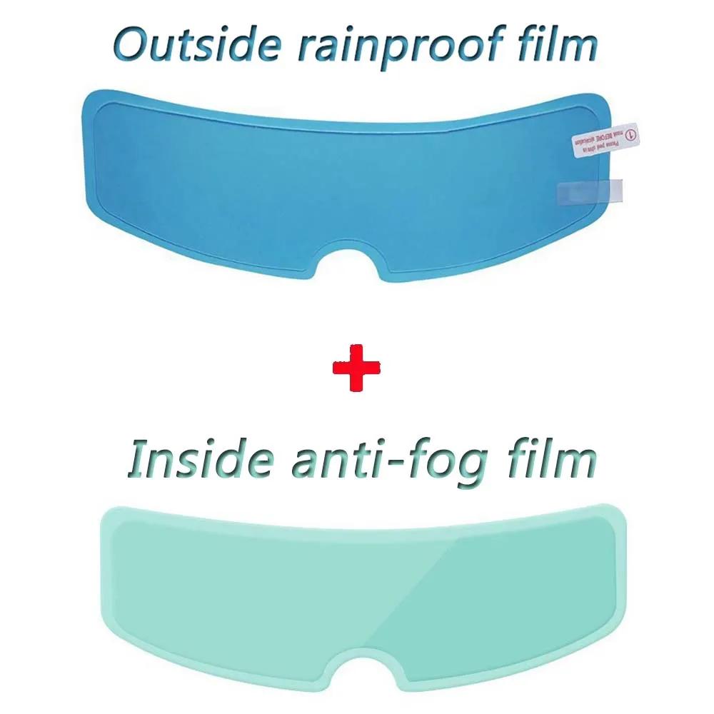Fashion Helmet Anti-Fog Rainproof Film Nano Coating Clear Protective Patch Electric Bicycle Driving Universal Motorcycle New