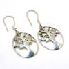 Tree Look Gemstone 925 Silver Plated Handmade Jewelry Earring 1.70"