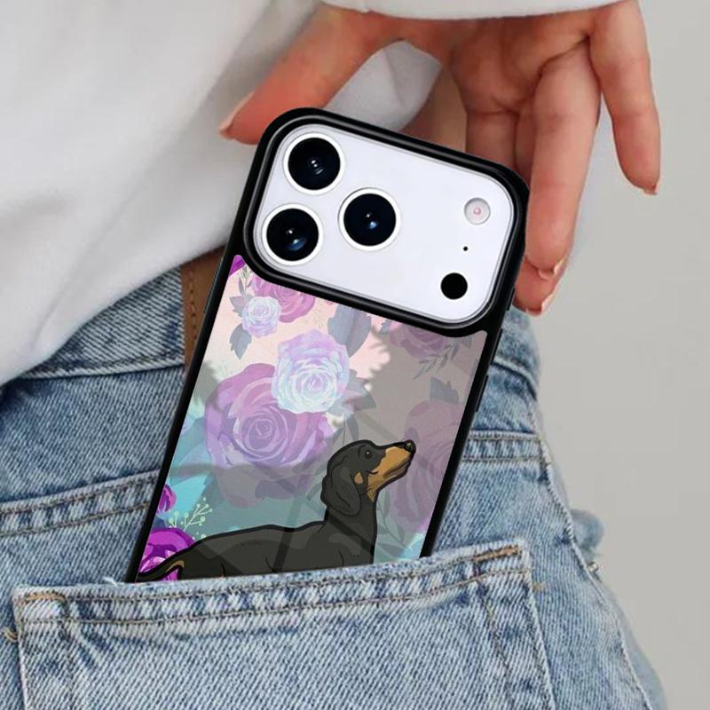 Чехол для телефона с изображением таксы для iPhone 16e 15 14 13 12 17 Pro Max Plus Air 17pro Cover Coque