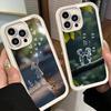 Чехол для телефона iPhone 17 Air 16E 15 16 Pro Max Nature Милый в стиле детского рисунка Чехол 14 Plus 13 12 Mini Мягкий силиконовый Забавный
