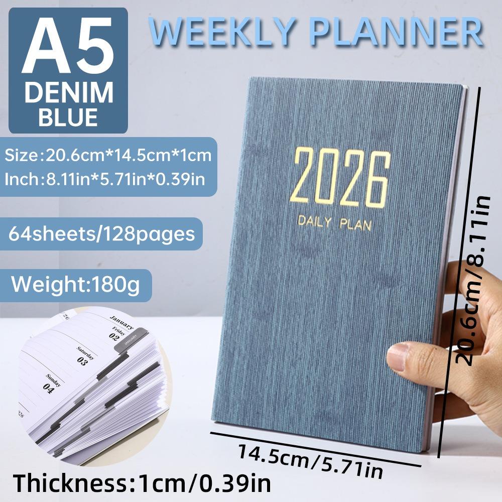 English Appointment Books with Calendar Diary Weekly Planner New To Do List Notepad School Office