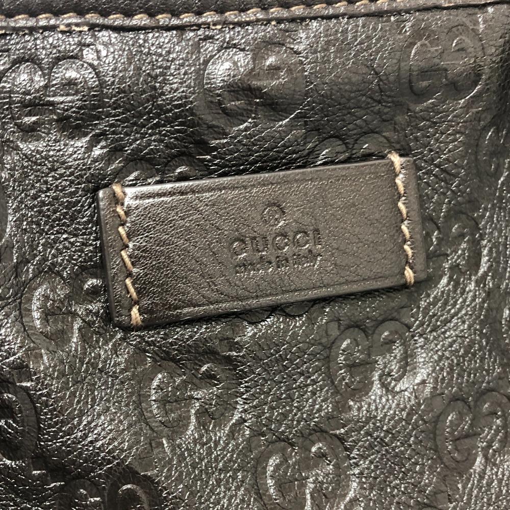 Gucci 201482 Сумка Guccissima Ручная сумка Дорожная сумка Сумка-тоут Кожа Коричневый