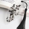 Chinese Archaic  Bookmarks Plastic Leaf Vein Bookmark Landscape Painting Bookmarks  Friends