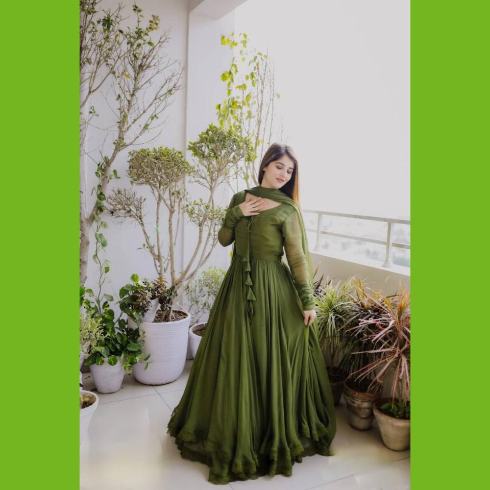 Beautiful Green Gown for Girls and Woman