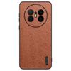 For Huawei Mate 70 Air Case Wood Texture PU Leather Coated PC TPU Phone Cover