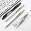 Черно-белая гелевая ручка MUJI с нажимным механизмом, 0,5 мм - Идеально подходит для студентов и профессионалов.