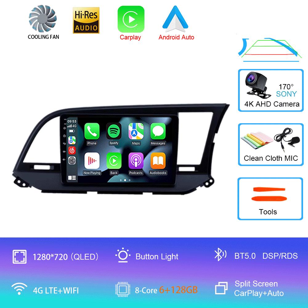 For Hyundai Elantra 6 2015 2016 2017 2018 Car Radio Android 14 Carplay GPS Navigaion Multimidia Video Player Stereo Head Unit 4G