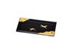 Nakatani Brothers "Yamanaka Lacquer" Pen Plate, Black, Gold and Silver Leaf Maki-e, Shokaku Design, 37-1911