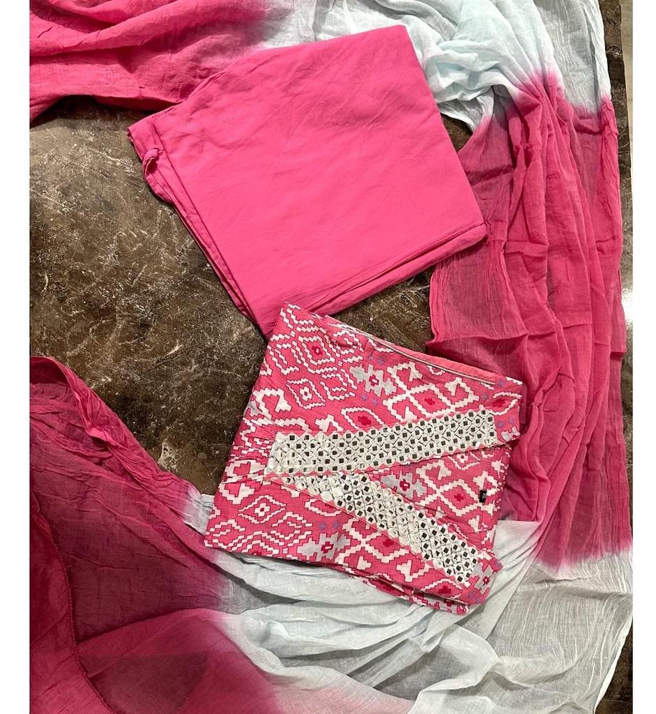 Women Designer Anarkali Kurta Pant Dupatta Set Indian Bollywood Top Tunic Kurti Salwar Suit