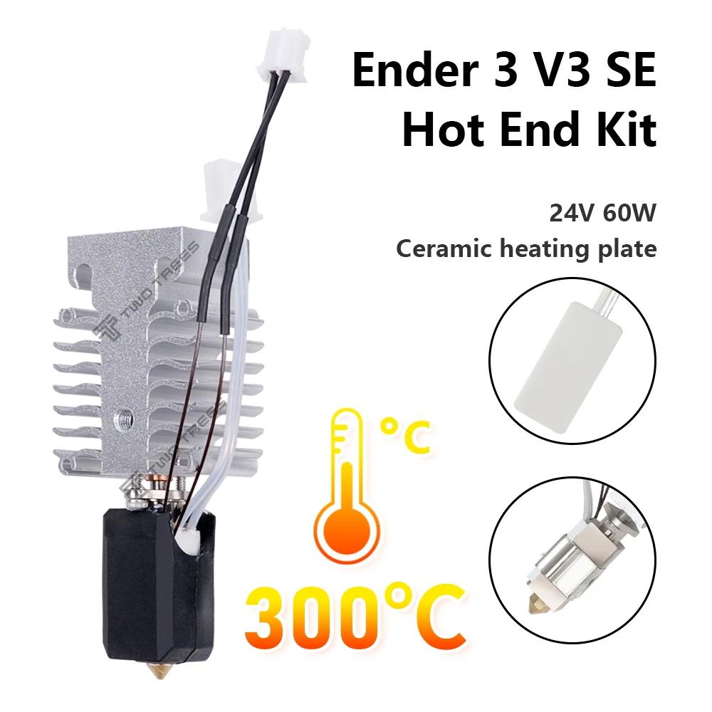 Upgrade Hotend Kit For Creality Ender 3 V3 SE Hot End 24V 60W Ceramic Print Head Bimetallic Throat 3D Printer Parts