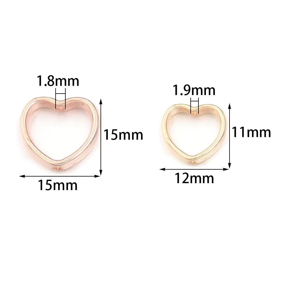 100pcs Gold Plated Love Heart Hollow CCB Beads Plastic Loose Spacer Beads For Jewelry Making DIY Necklace Bracelet Accessories