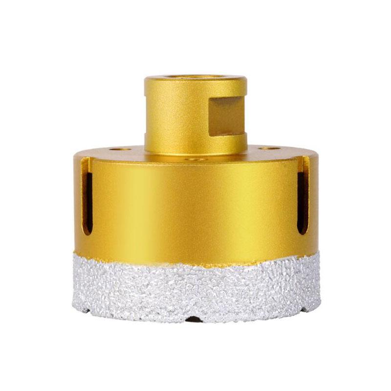 Резьбовое паяное алмазное сверло для бурения отверстий, сверло для угловой шлифовальной машины M14 для керамической плитки, мрамора, гранита, кирпича 6-65 мм