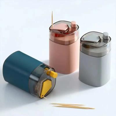 Портативная автоматическая выдвижная коробка для зубочисток, бытовая, новая, высококачественная банка для зубочисток, 1 шт., картридж для зубочисток прессованного типа, кухонный инструмент, креативные аксессуары