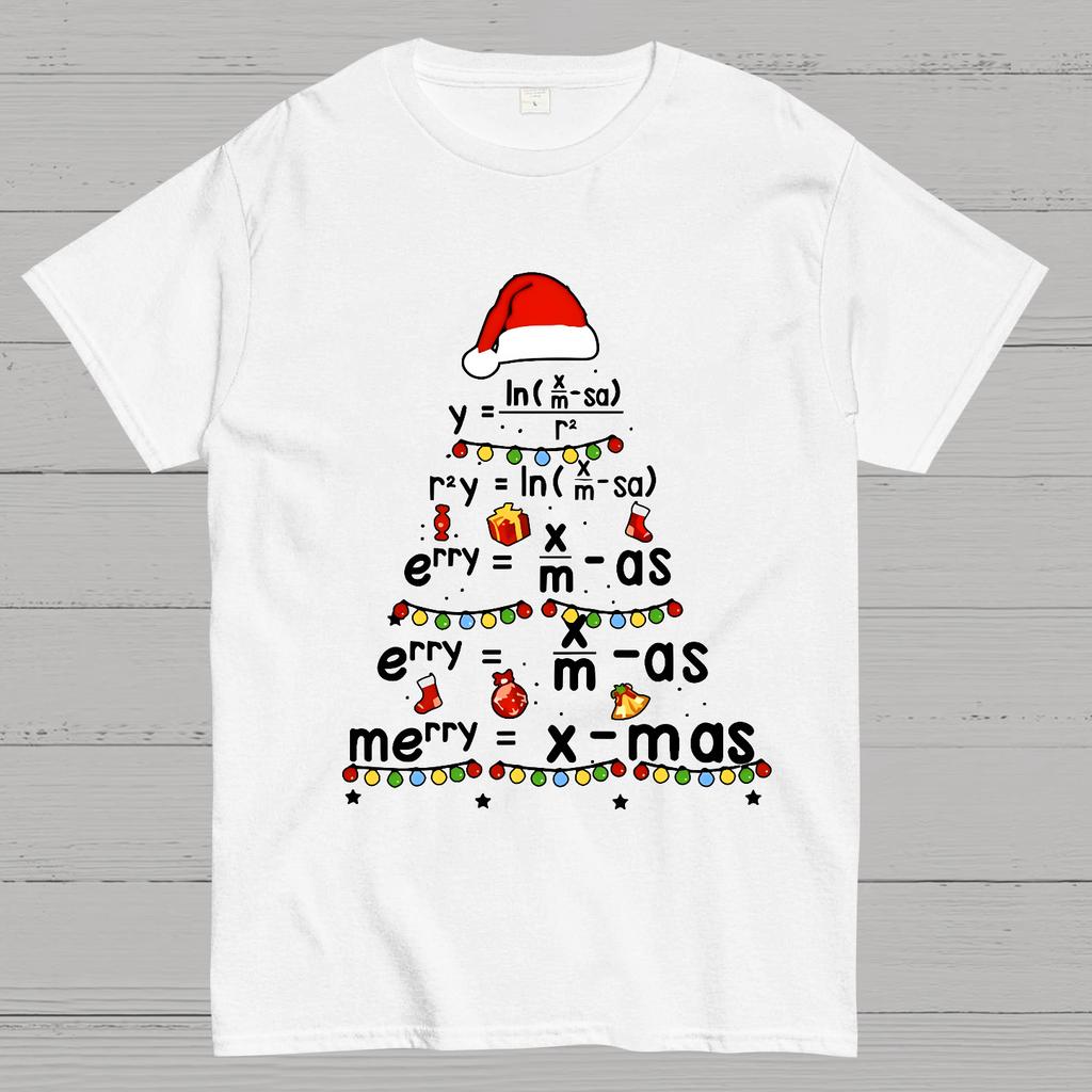Christmas Math Cotton Summer Casual Cool Loose T-Shirt