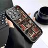Черный силиконовый чехол с канавками на Рождество для iPhone 15/16/17