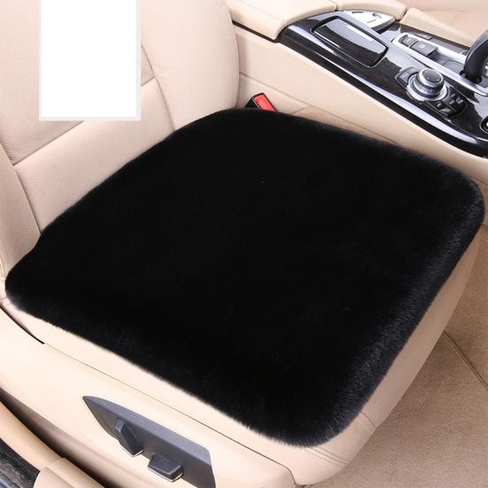 Утолщенный плюшевый комплект подушек для автомобильных сидений, противоскользящий дизайн, влагоотводящие, простая установка, мягкие и пушистые чехлы для передних и задних сидений