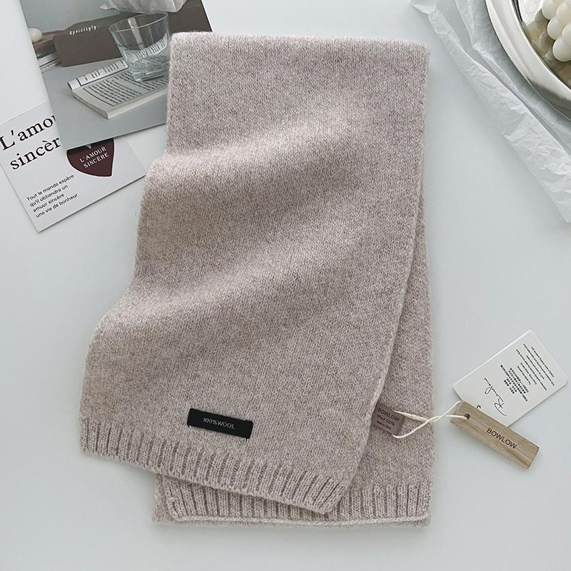 Winter Narrow Scarf Wool Scarf Solid Color Scarves Men'S And Women'S Universal Warm And Cold-Proof Poncho