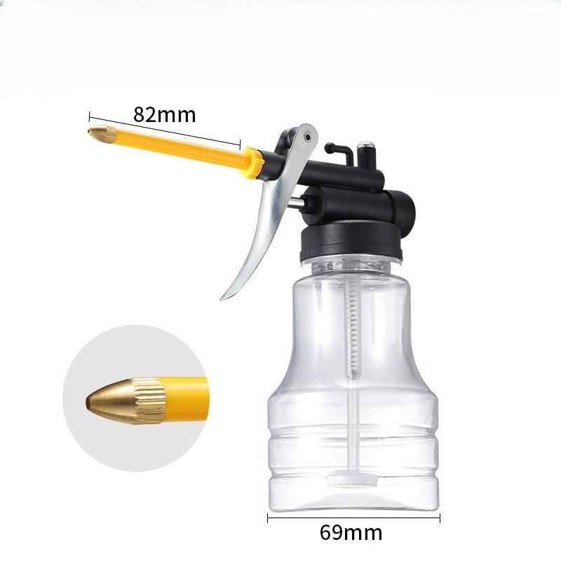 250 ML Oil Can High Pressure Hand Pump Oiler Lubrication Metal Gun for Lubricants Oiler with Oil Spray Hose Car Oil Pot Bottle