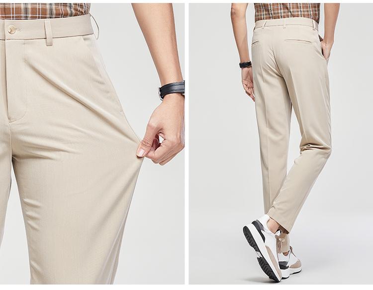 YKK Zipper: Spring and Summer New Business, Leisure, Comfortable, Breathable, Elastic Straight Pants