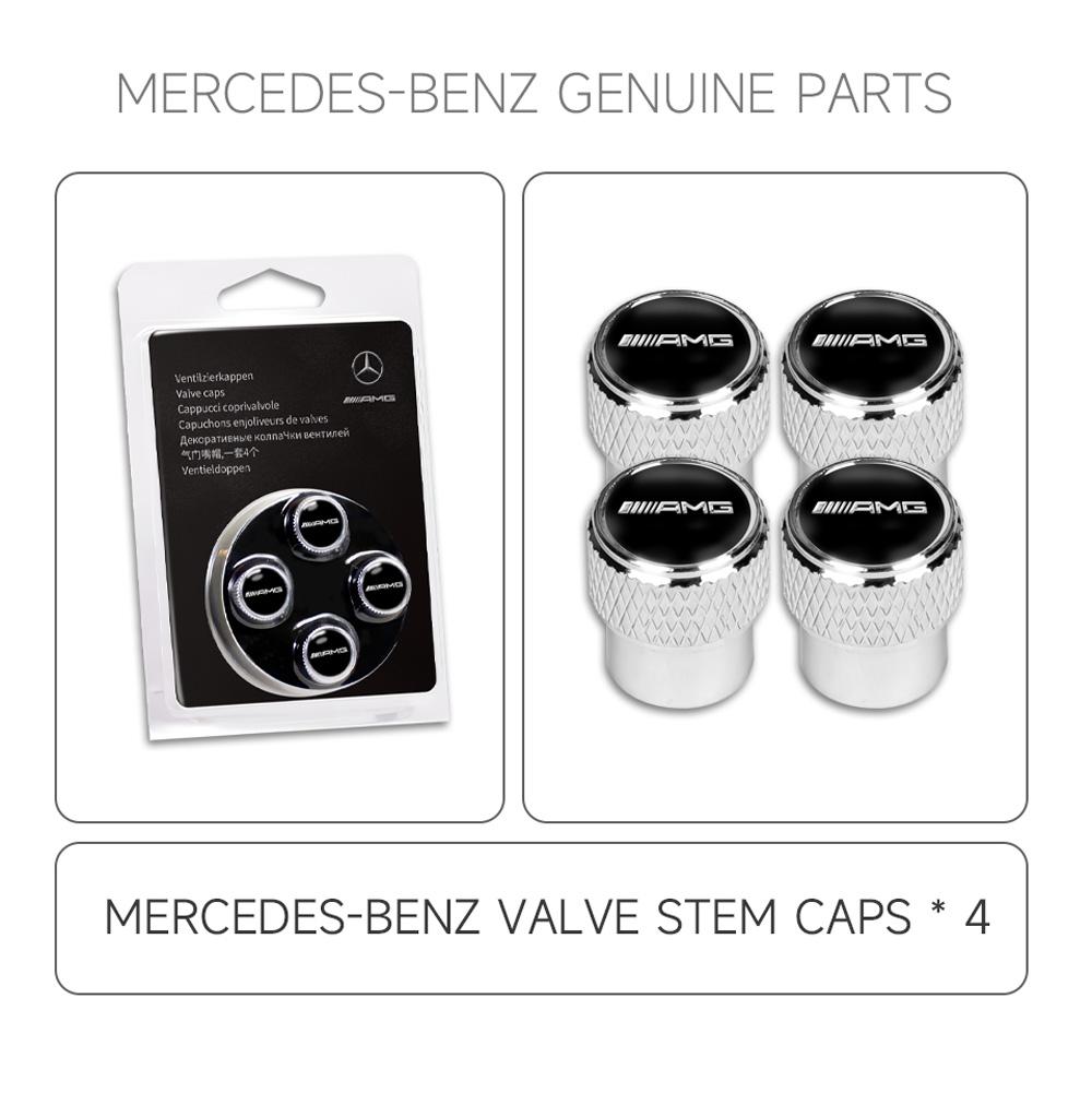 HQQM3 4Pcs Car Tire Valve Stems Cap Knurling Style Tire Valve Cap for Mercedes Benz AMG Brabus Maybach Smart W205 W204 GLC CLA GLK