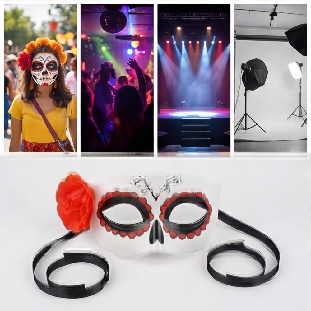 Plastic Halloween Masks Flower Venice Mask Simple Glitter Mask Prom Party Supplies