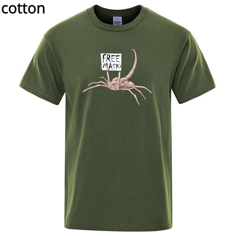 Alien Free Mask Printed T Shirt Brand Short Sleeve Men T-Shirt