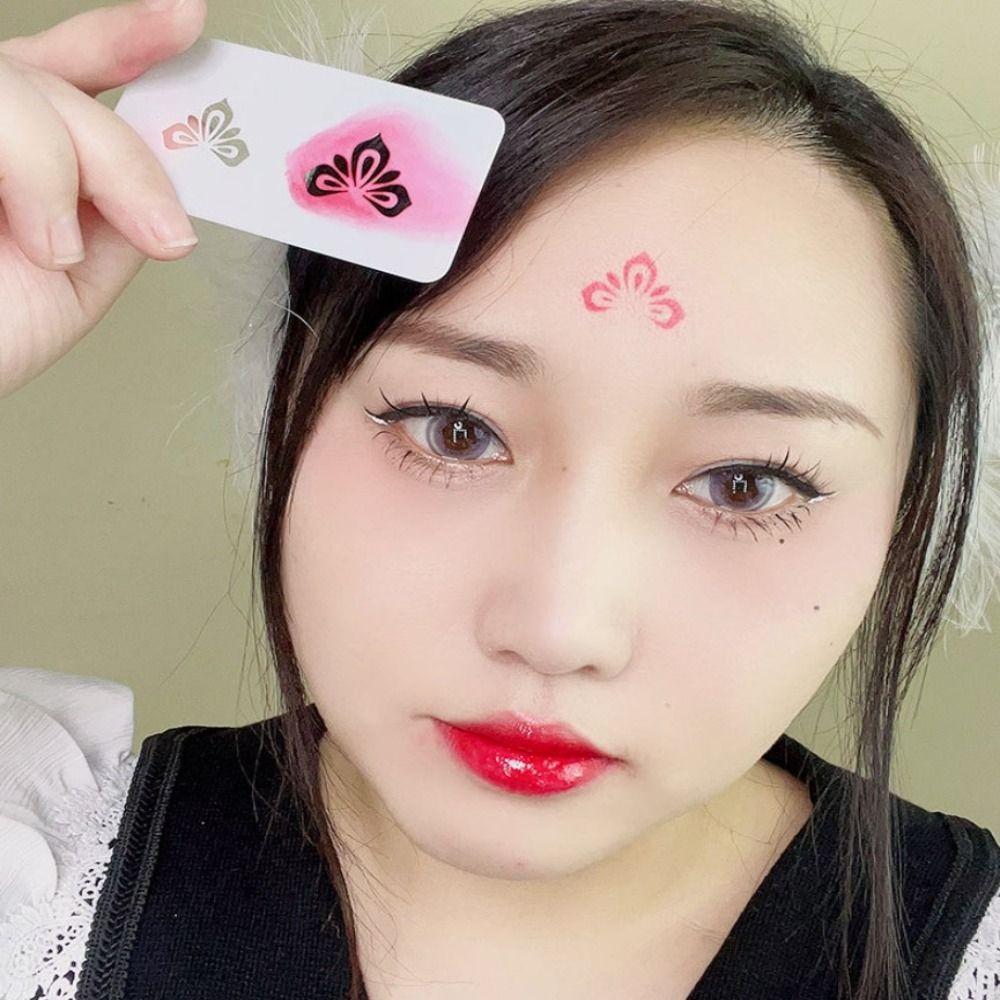 DIY цветы временные татуировки трафарет лоб боди-арт живопись трафарет руки руки ноги