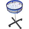 Voodans Table Tennis Ball Cart, Ball Basket with Wheels, Portable, Practice, Table Tennis Ball Storage Basket