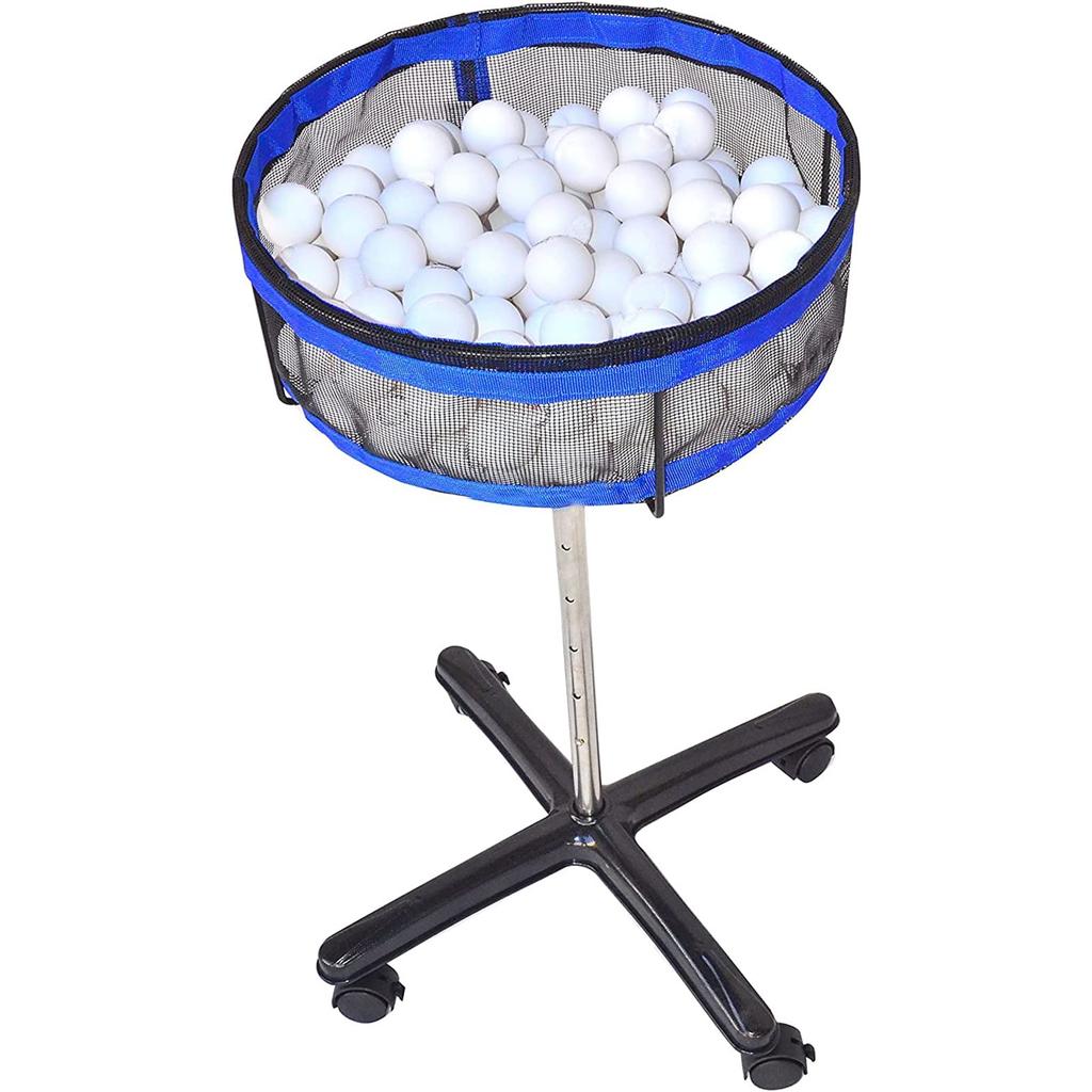 Voodans Table Tennis Ball Cart with Wheels, Portable Ball Basket for Practice, and Table Tennis Ball Storage