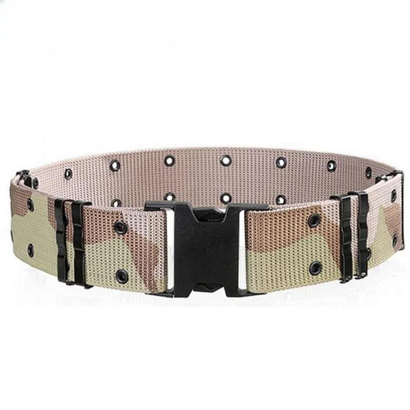 Tactical Heavy Duty Belt Metal Eyelets Police Tactical Belt with Quick Release Plastic Buckle Back Support Belt