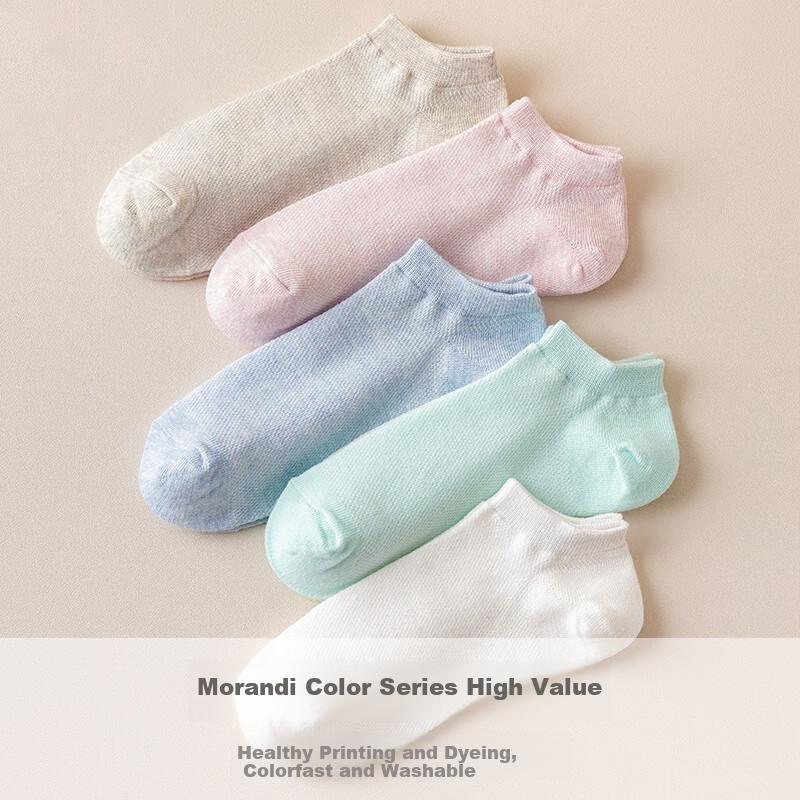 LangSha Women's Socks, Short Socks for Spring And Summer, Mesh Ultra-Thin Cotton Socks, Sweat-Absorbing Breathable Boat Socks, Invisible Socks